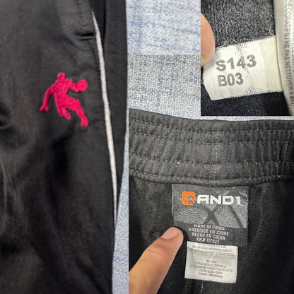 AND1® Black Track Pants Athletic-S