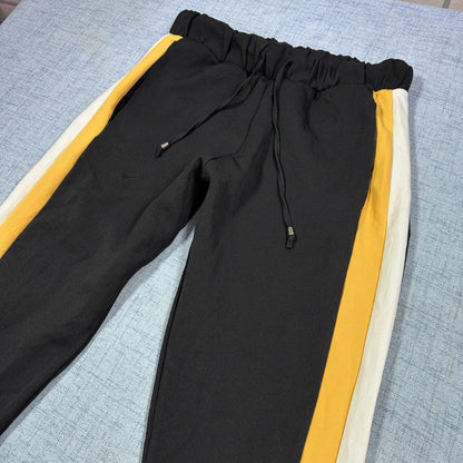 Janina® Black Jogger Pants SideStripe-L