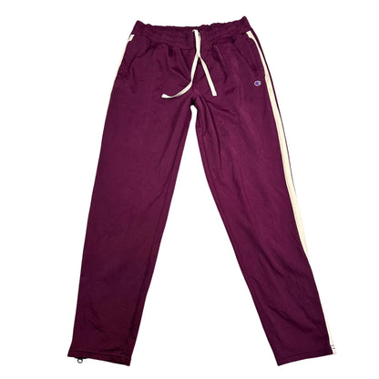 Champion® Maroon Track Pants SideStripe-M