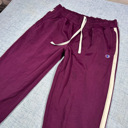 Champion® Maroon Track Pants SideStripe-M