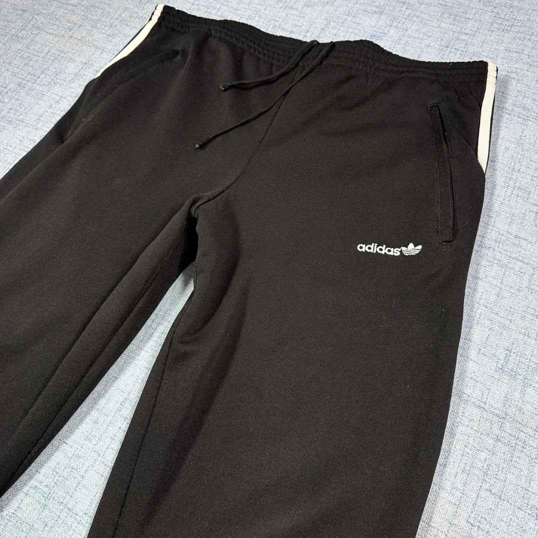 Adidas® Black Track Pants Stripedy-M