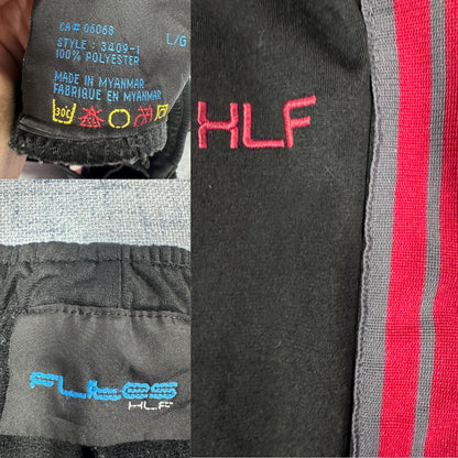 HLF® Black Track Pants Striped-L