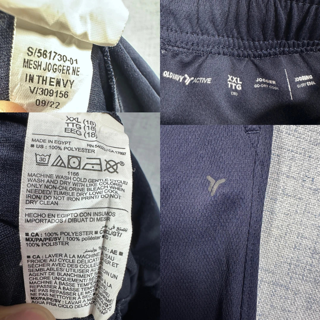 Old Navy® Navy Jogger Track Pants Mesh-YXL