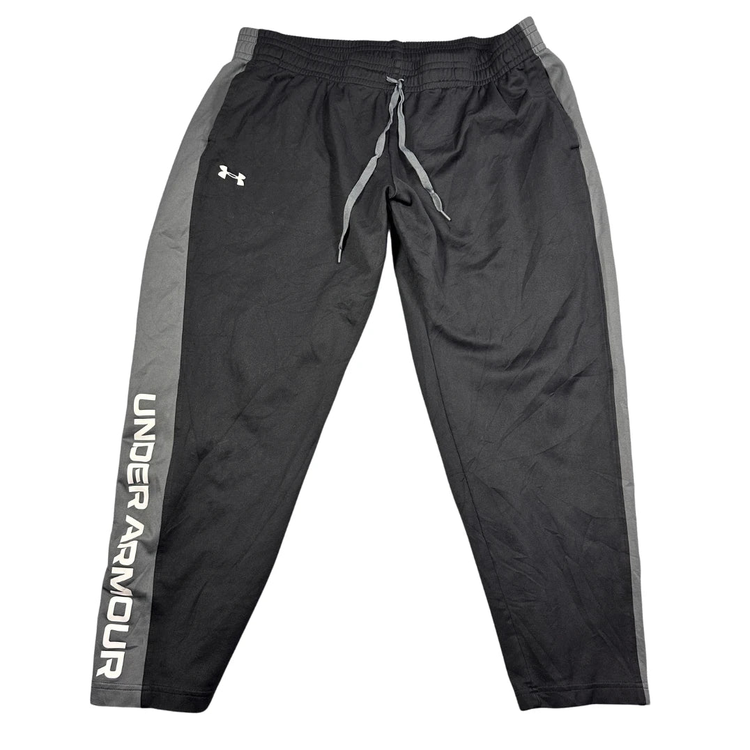 Under Armour® Black Track Pants Grey Side Panel-2XL