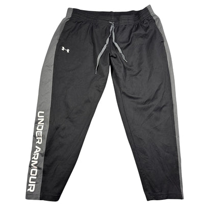 Under Armour® Black Track Pants Grey Side Panel-2XL