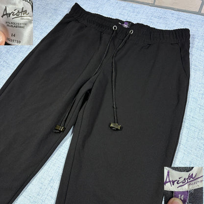 Arista Collection® Black Track Pants Straight Leg-L