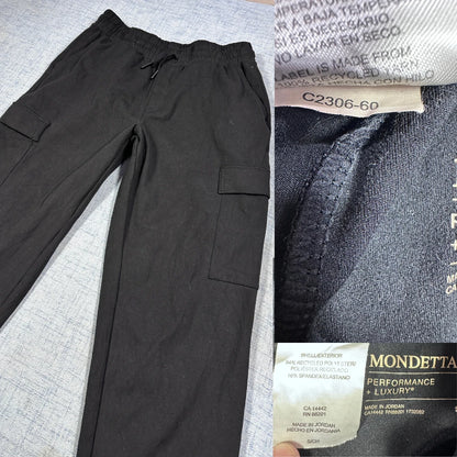 Mondetta® Black Cargo Track Pants Straight Leg-S