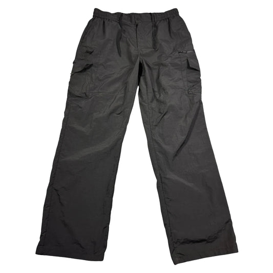 Nova Men® Black Nylon Cargo Track Pants-XL