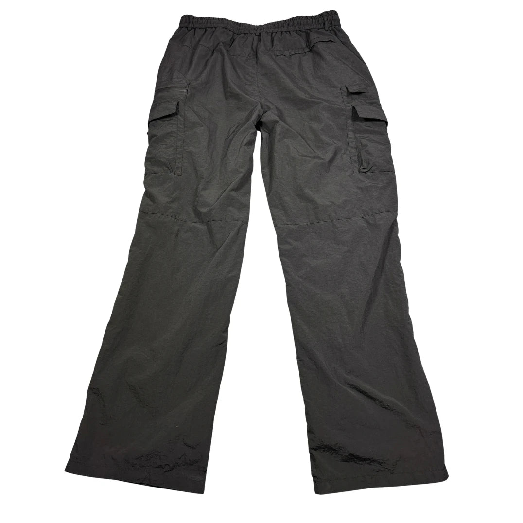 Nova Men® Black Nylon Cargo Track Pants-XL