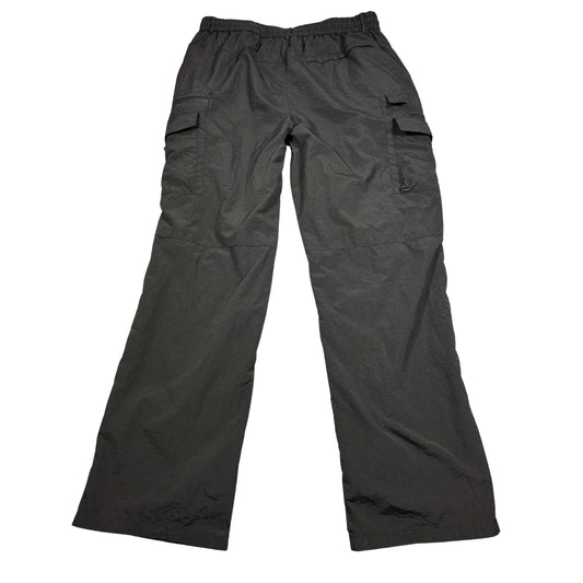Nova Men® Black Nylon Cargo Track Pants-XL