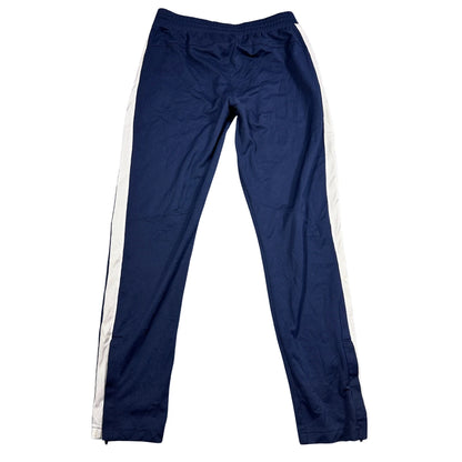 Under Armour® Navy Track Pants White Mesh Stripe-L