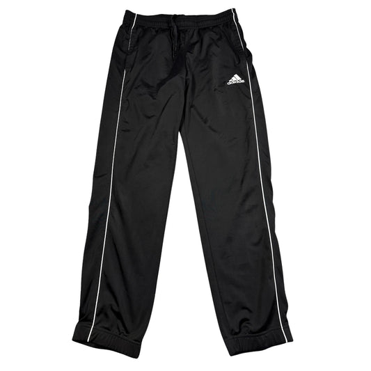 Adidas® Black Track Pants White Piping-M
