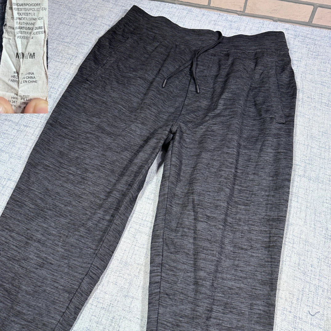 Gaiam® Charcoal Grey Space Dye Jogger Track Pants-M