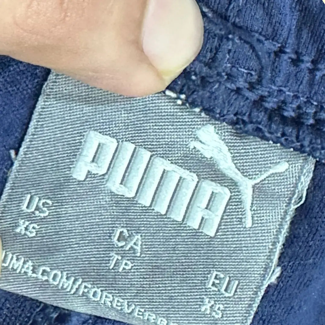 Puma navy track pants combine comfort and style