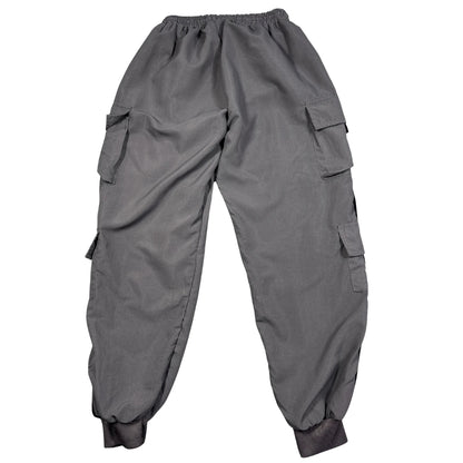 Unbranded Grey Techwear Cargo Joggers Strap Detail-L