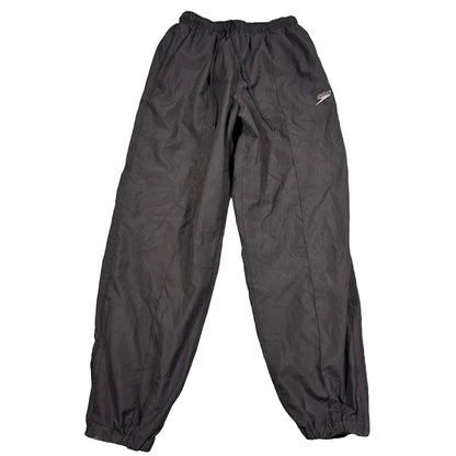 Speedo® Black Vintage Nylon Warm Up Track Pants-M