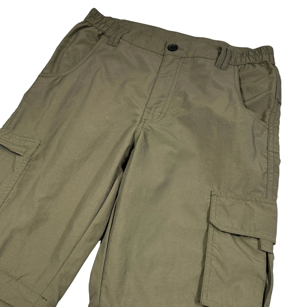 Unbranded Olive Convertible Cargo Hiking Pants Zip Off-S