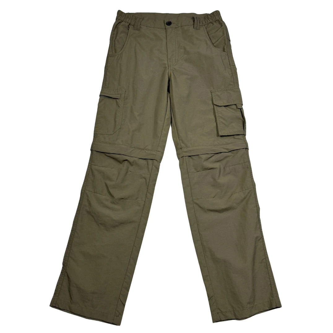 Unbranded Olive Convertible Cargo Hiking Pants Zip Off-S