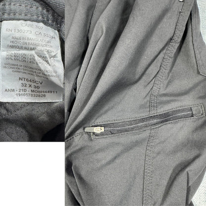 Wrangler® Black Outdoor Stretch Hiking Pants Zip Pocket-32x30