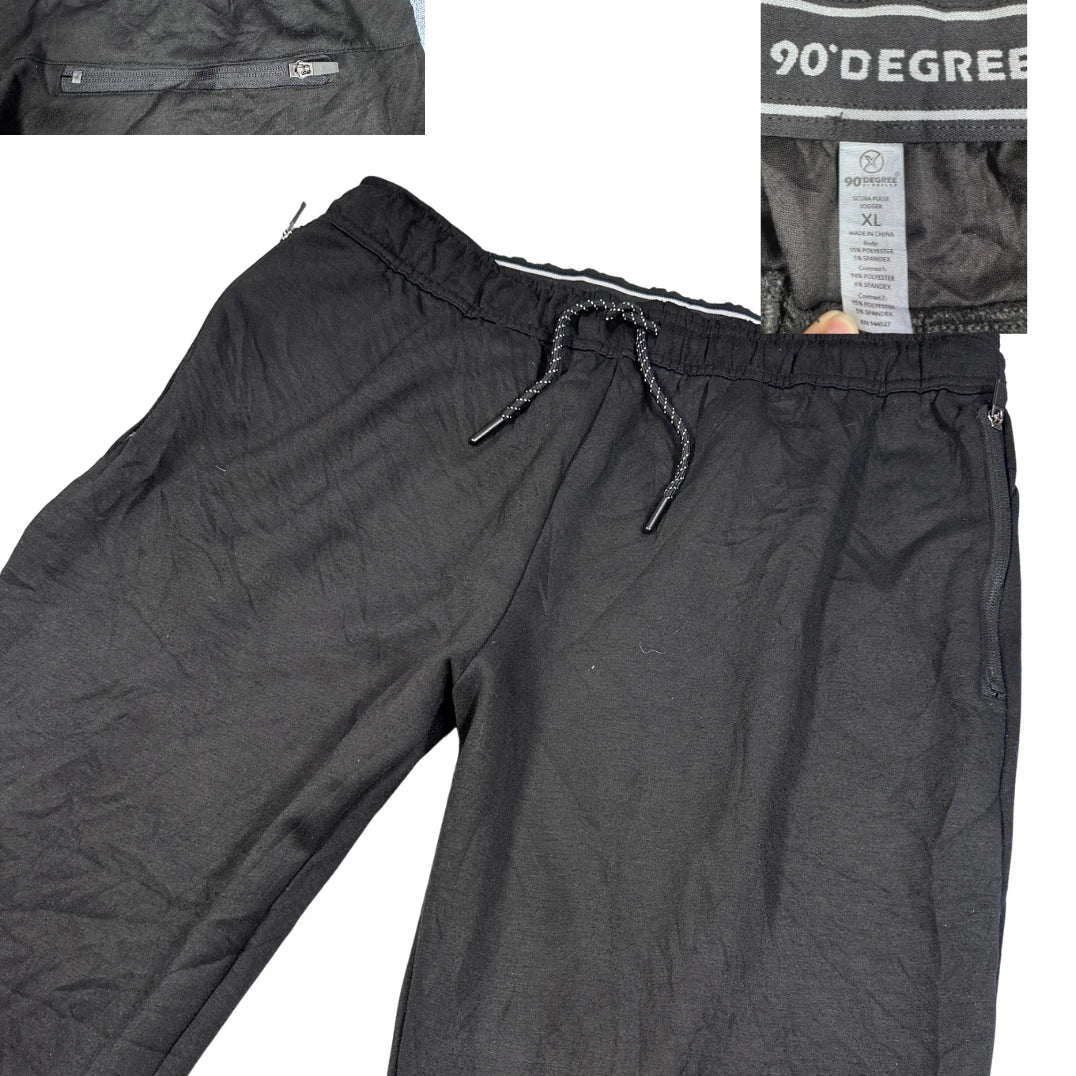 Thrift-and-treasures Black Men's Jogger Pants-XL 90 DEGREE