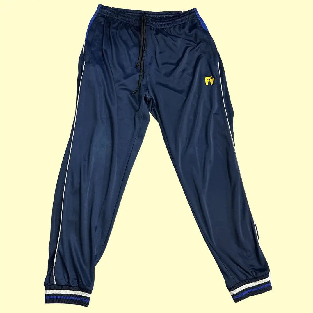 navy-blue track pants are designed for comfort and style