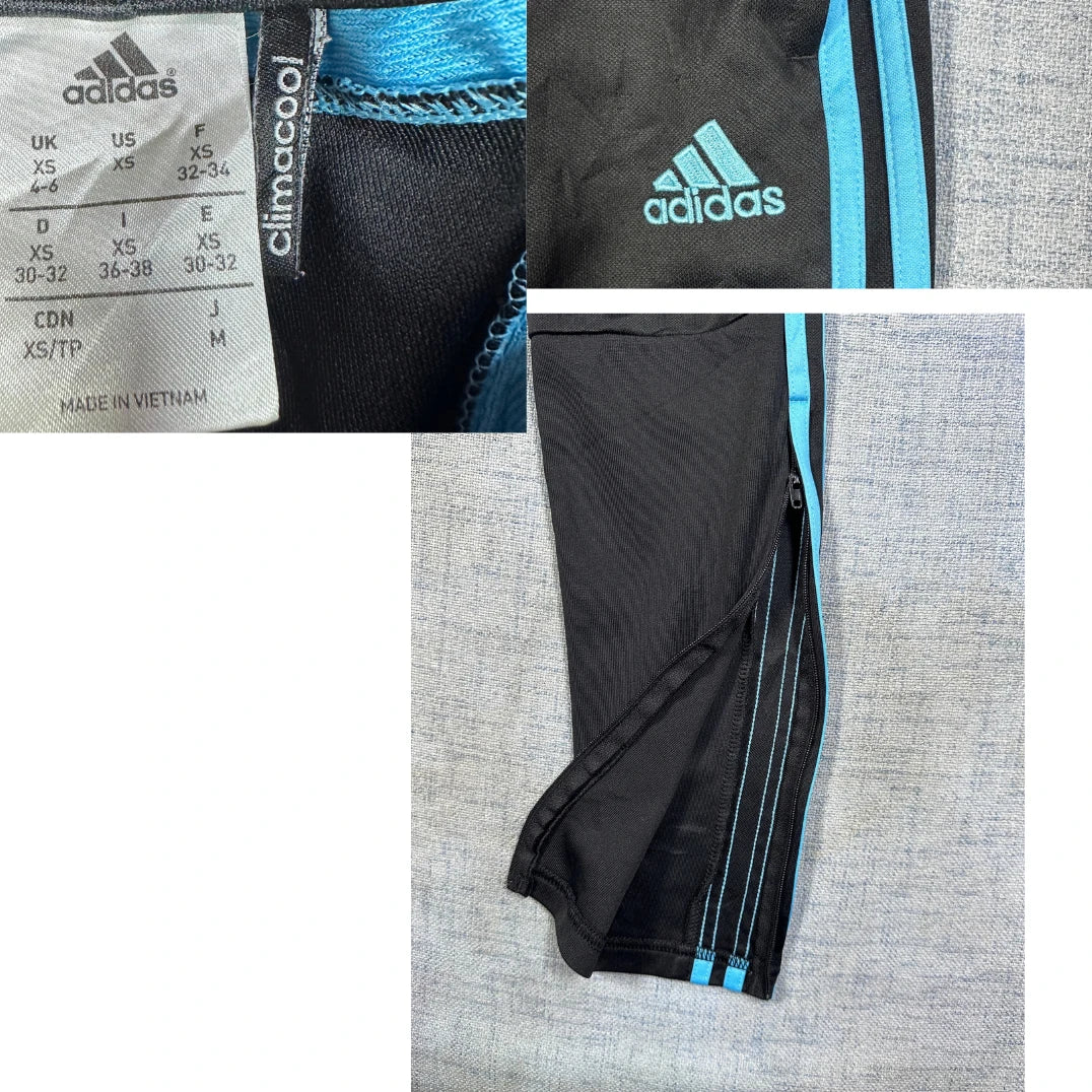 Adidas Black Men's Blue Stripes-XS men trousers