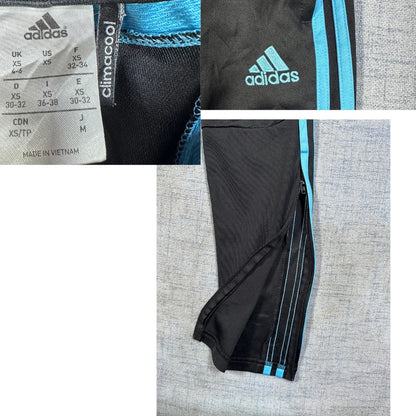 Adidas Black Men's Blue Stripes-XS men trousers