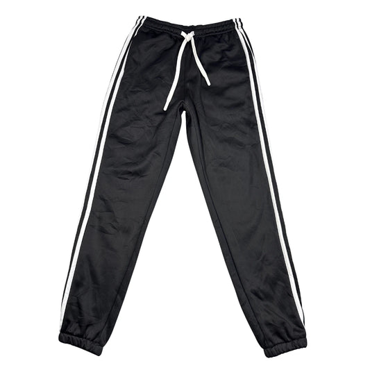 Unbranded Black Track Pants White Stripes