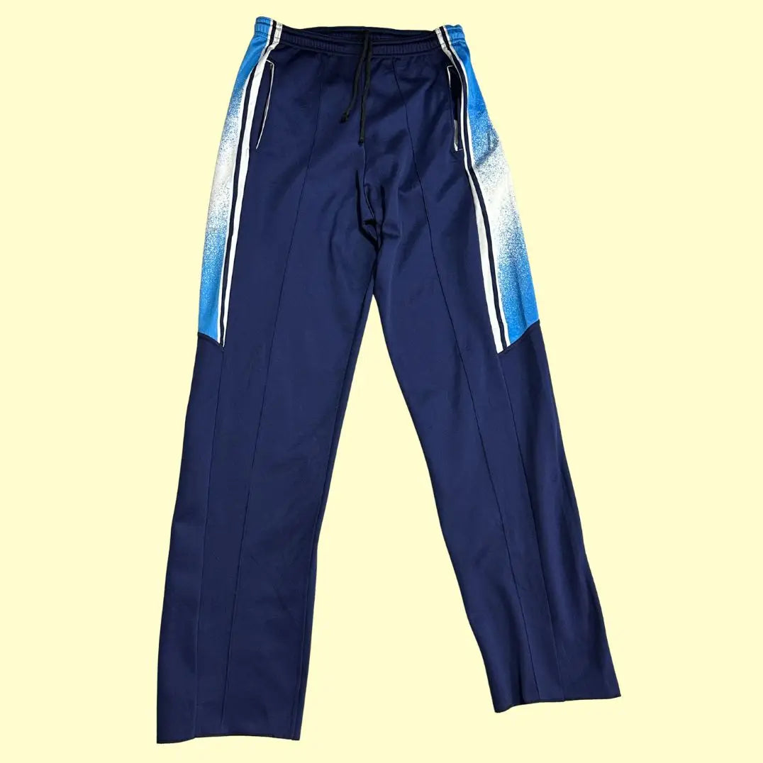 stylish navy-blue track pants are designed for those who love a mix of comfort and vibrant style.