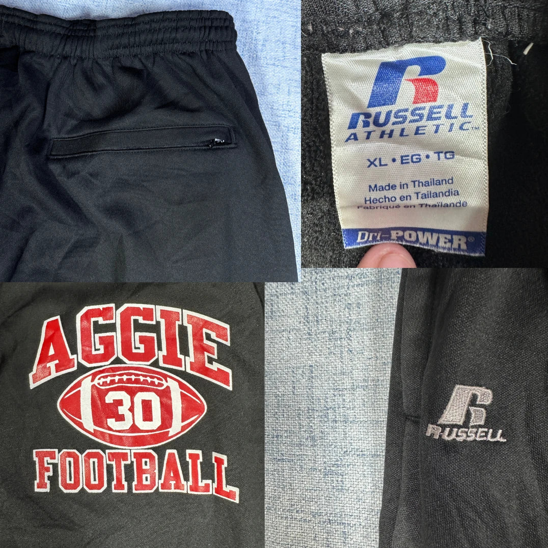 Russell Black Men's Track Pants-XL men trousers