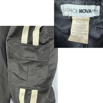 Fashion Nova Black Men's Cargo Pants-M men trousers