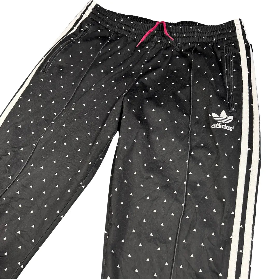 Adidas® Black Triangle Print Track Pants-L