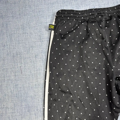 Adidas® Black Triangle Print Track Pants-L