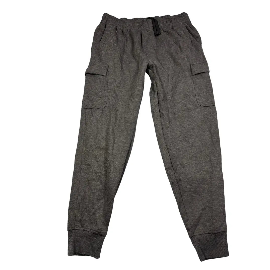 Leg3nd® Charcoal Cargo Fleece Joggers-L
