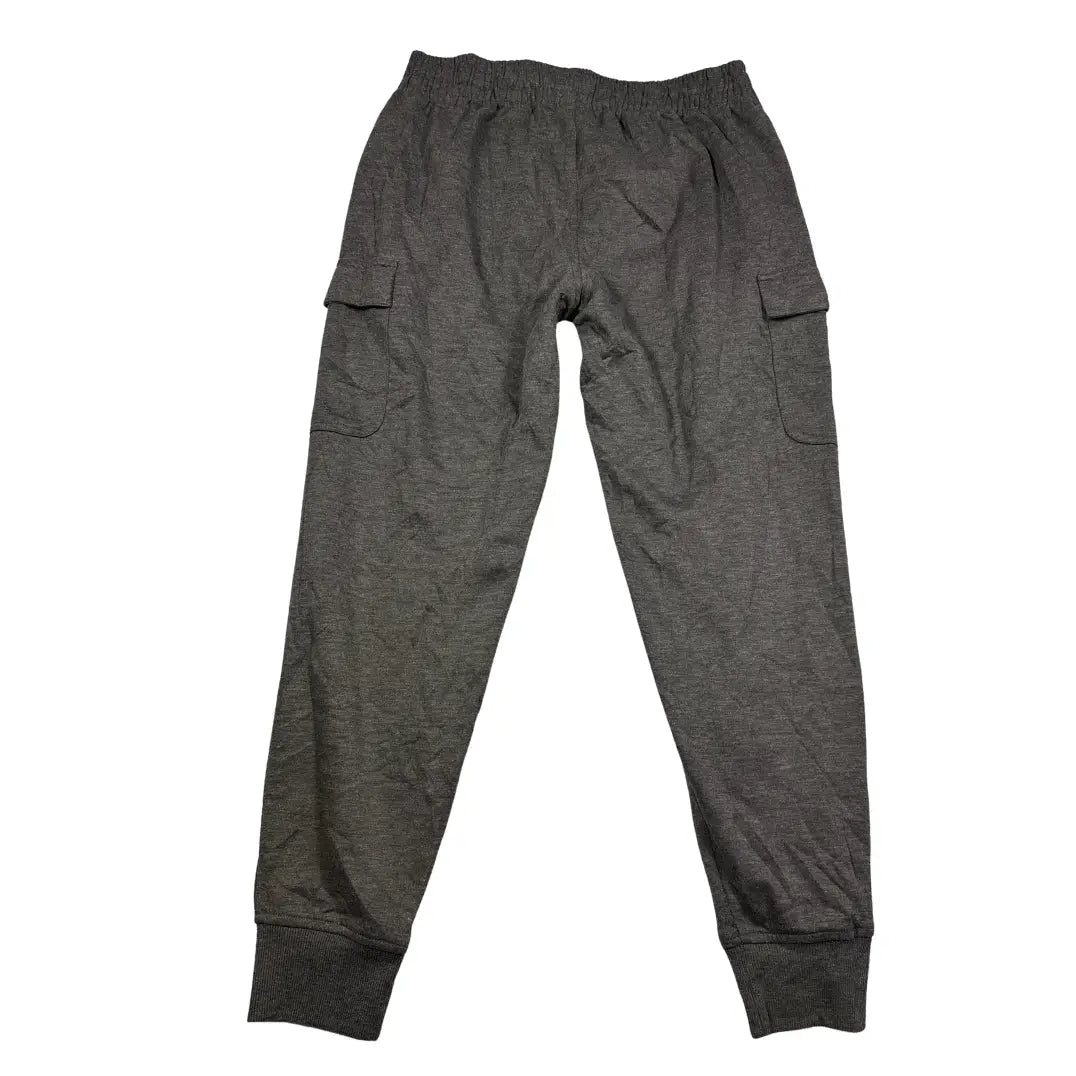 Leg3nd® Charcoal Cargo Fleece Joggers-L