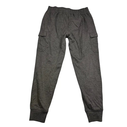 Leg3nd® Charcoal Cargo Fleece Joggers-L