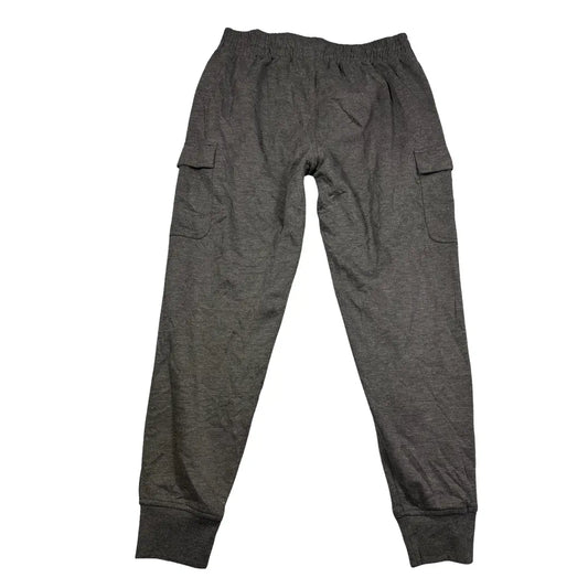 Leg3nd® Charcoal Cargo Fleece Joggers-L