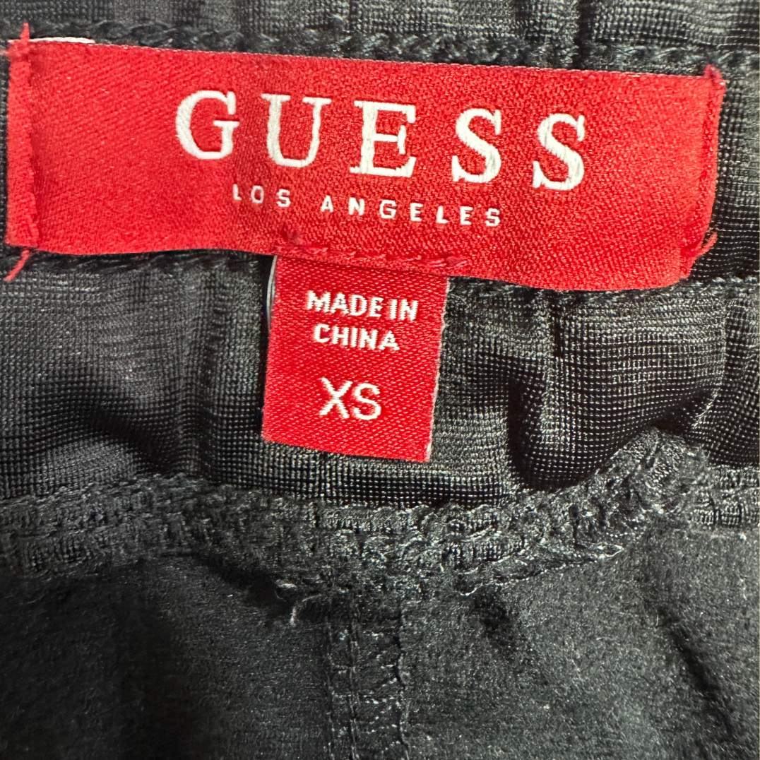 GUESS Los Angeles Black Track Pants  Slim Stylish Fit