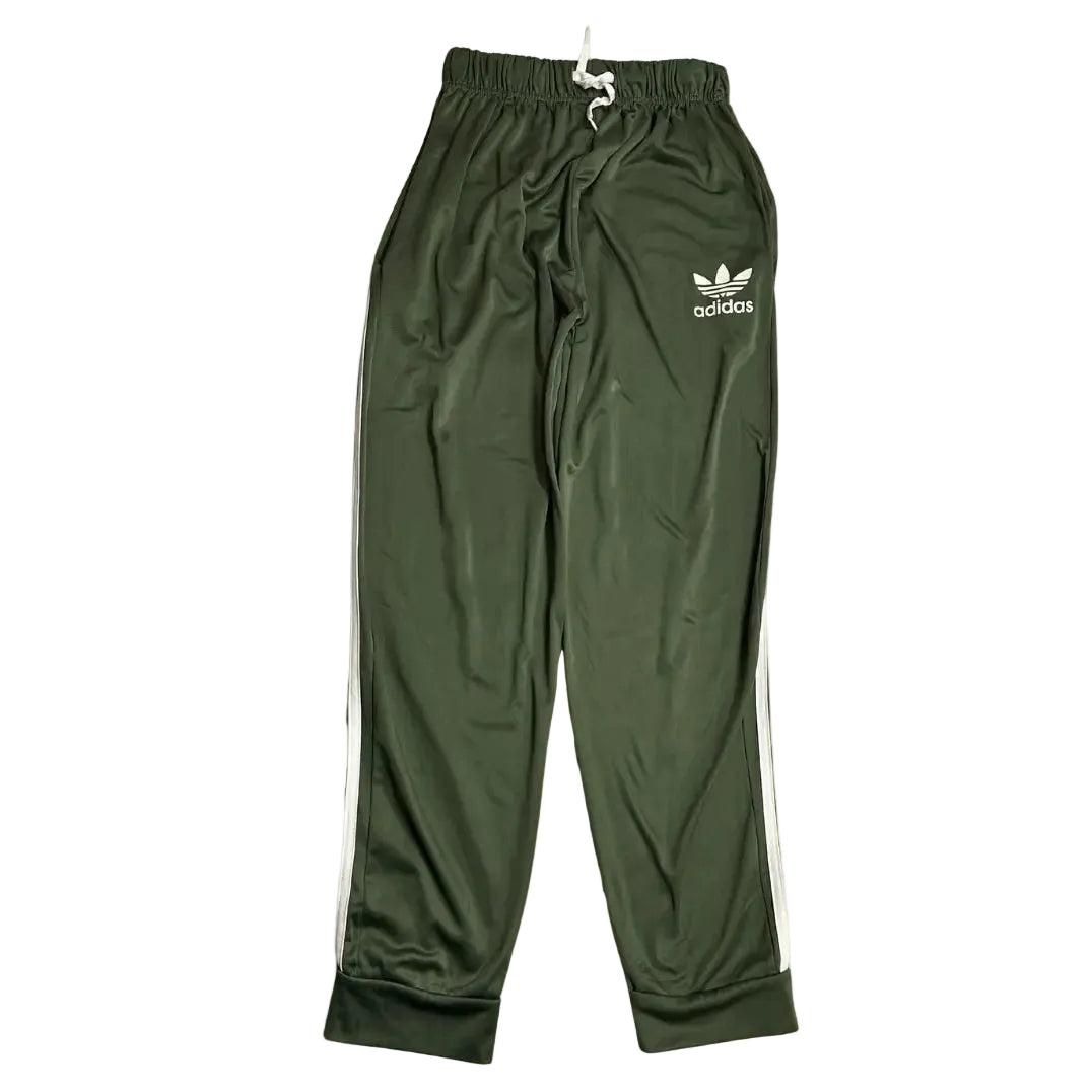 Adidas Originals Green Three-Stripe Track Pants