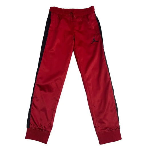 Jordan Kids Red Track Pants with Black Side Panels