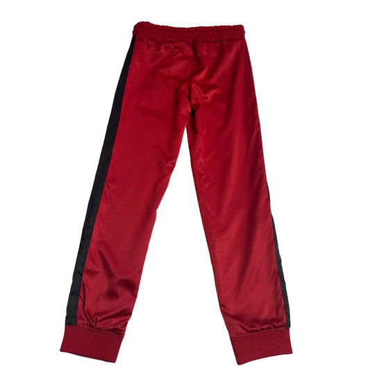 Jordan Kids Red Track Pants with Black Side Panels