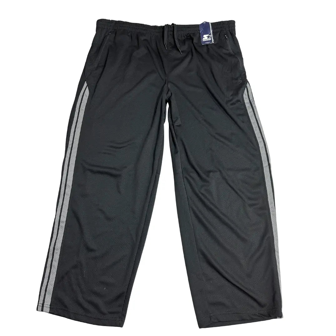 🖤 Starter Black Sports Track Pants with Side Stripes 🏃‍♂️⭐