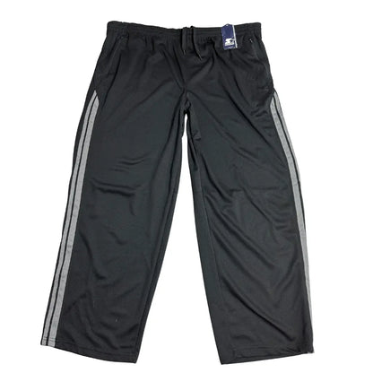 🖤 Starter Black Sports Track Pants with Side Stripes 🏃‍♂️⭐