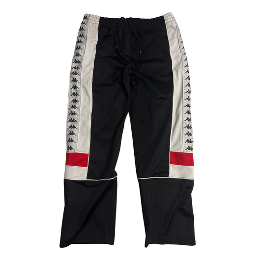 Kappa Black Track Pants with Iconic Side Tape