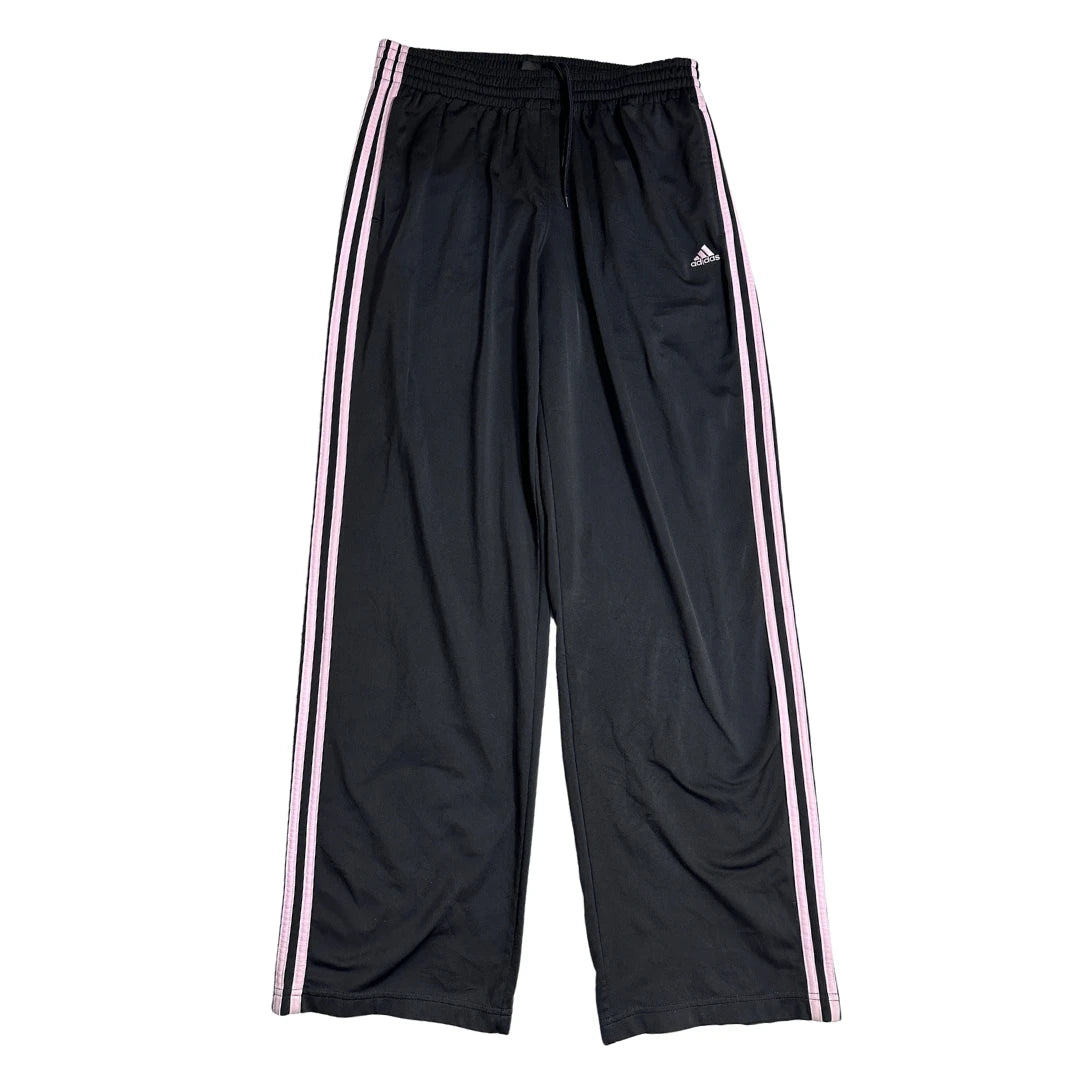 Adidas® Black Track Pants with Pink Stripes 💗(XL)