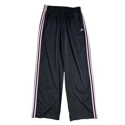 Adidas® Black Track Pants with Pink Stripes 💗(XL)