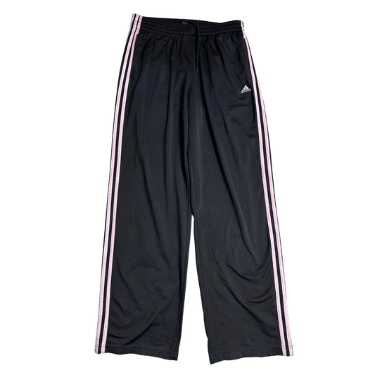 Adidas® Black Track Pants with Pink Stripes 💗(XL)