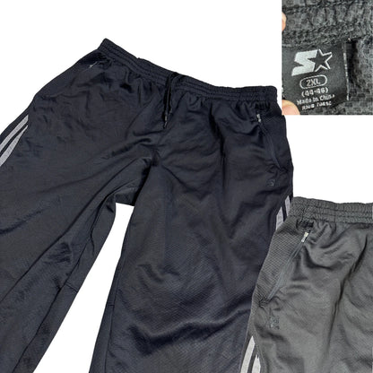 Starter® Black Mesh Panel Track Pants(XXL)