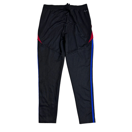 Adidas® Black Performance Track Pants with Multi-Color Panels(L)