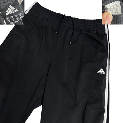 Adidas® Black 3-Stripe Training Trousers 🖤(XL)